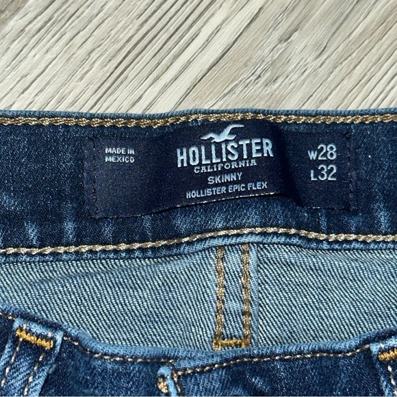 Hollister Dark Blue Skinny Fit Jeans - Picture 2 of 5